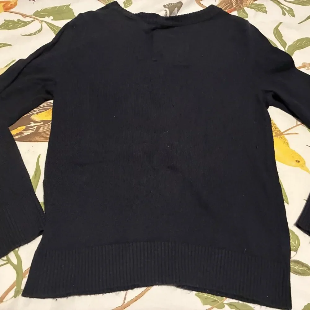 Gilly Hicks navy blue summer sweater cardigan size XS - preloved - Picture 5 of 7
